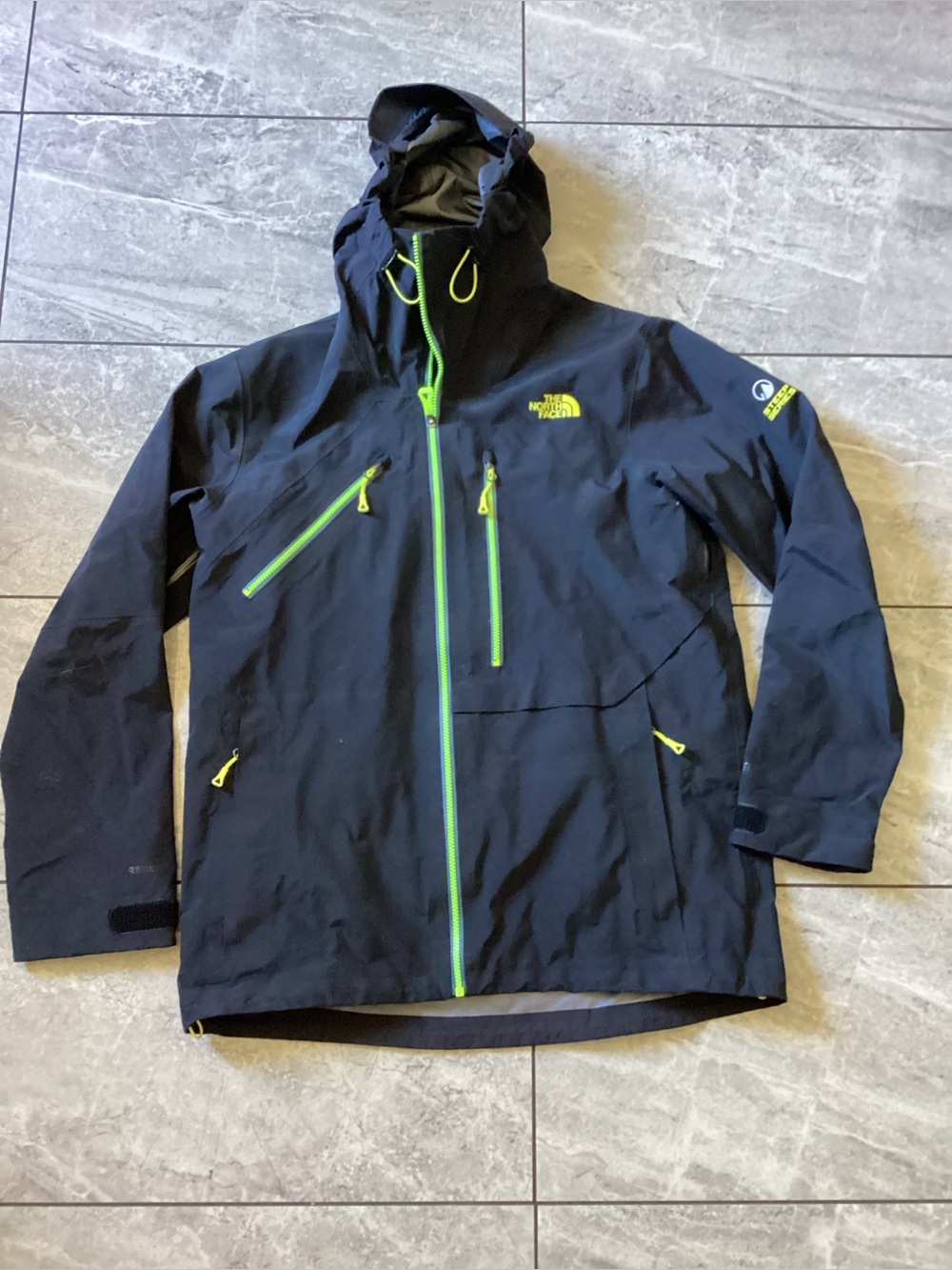 The North Face Steep Series Mens Black Neon Green RECCO Ski Jacket Outdoors L